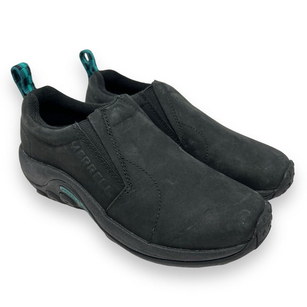 Merrell Jungle Moc Shoes Womens Size 5.5 Black Nubuck Casual Classic J55992